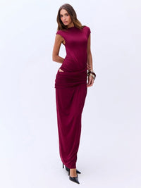 vestido longo bordô safira 0912 oásis resortwear