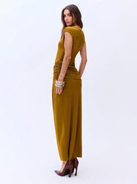 vestido longo marrom safira 0912 oásis resortwear