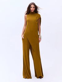 conjunto blusa e calça marrom pricila 0376 oásis resortwear