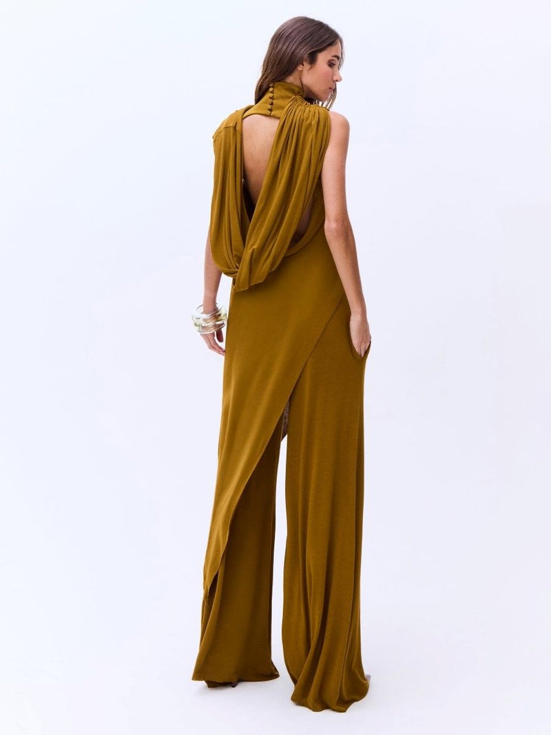 conjunto blusa e calça marrom pricila 0376 oásis resortwear