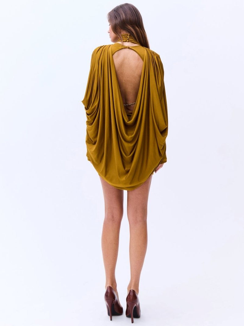 vestido curto marrom hellen 0901 oásis resortwear