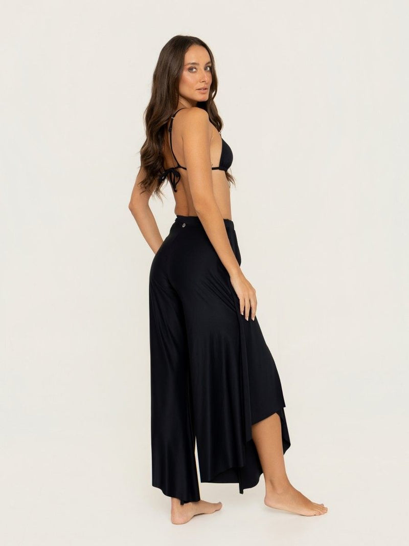 calça pantalona assimétrica preta 9148 brazil del mar