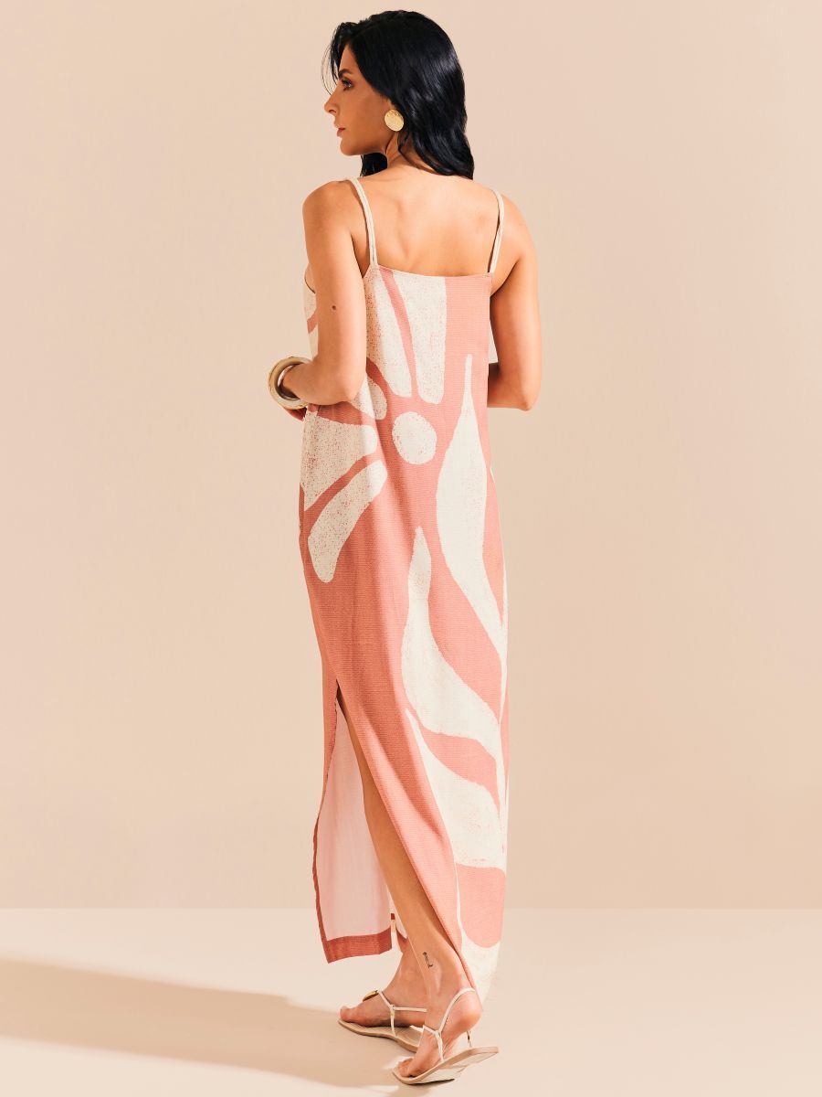 vestido longo floral sal rosa 1940 de chelles