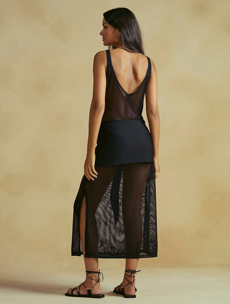 vestido midi tricot preto 20519 cia marítima