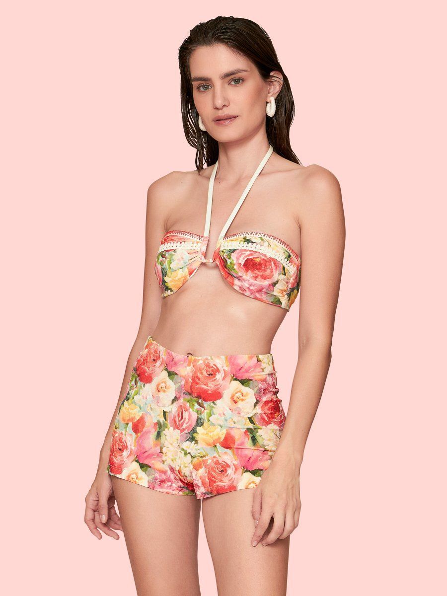 biquíni e shorts bela flor 8485223 lua luá