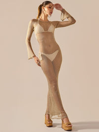 vestido longo soleil dourado S2703 empress