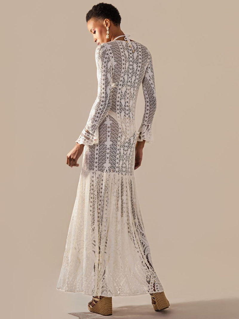 vestido longo nyra off white S2705 empress