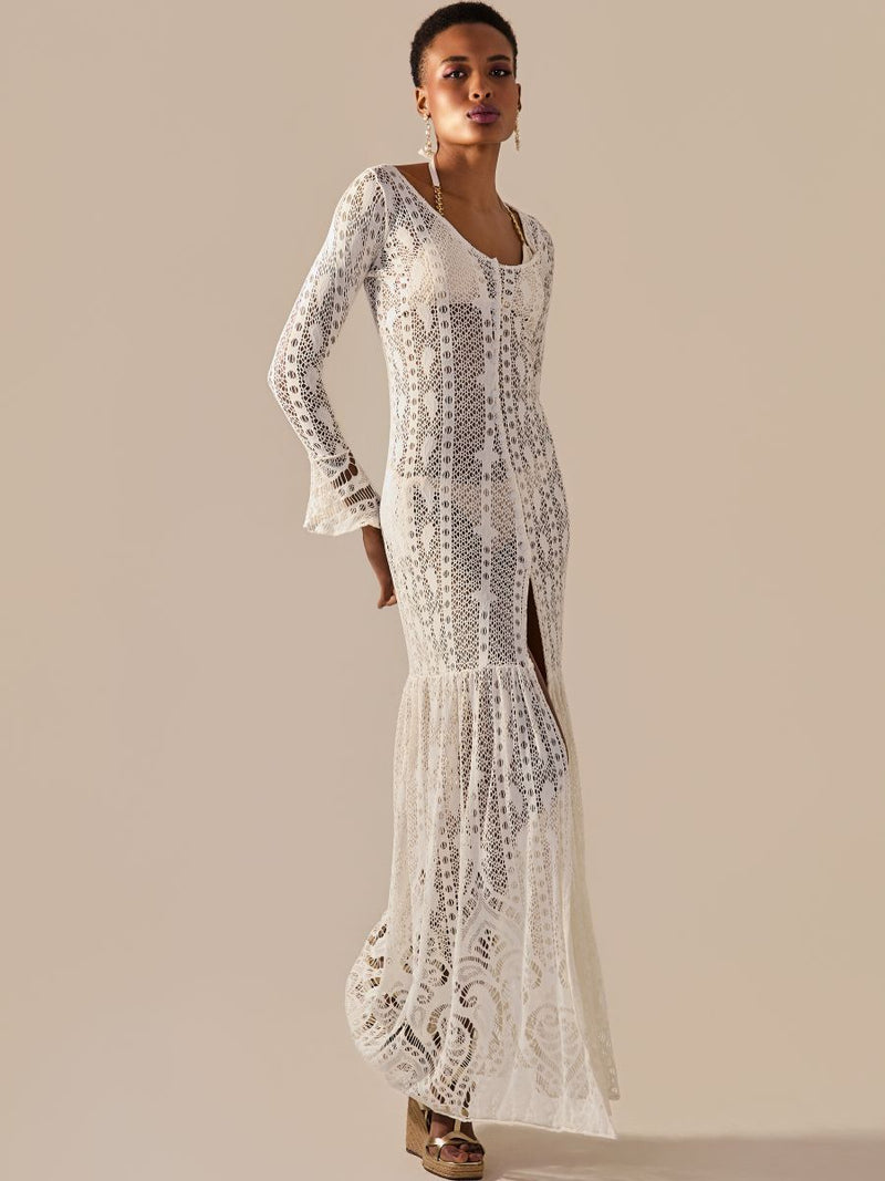 vestido longo nyra off white S2705 empress