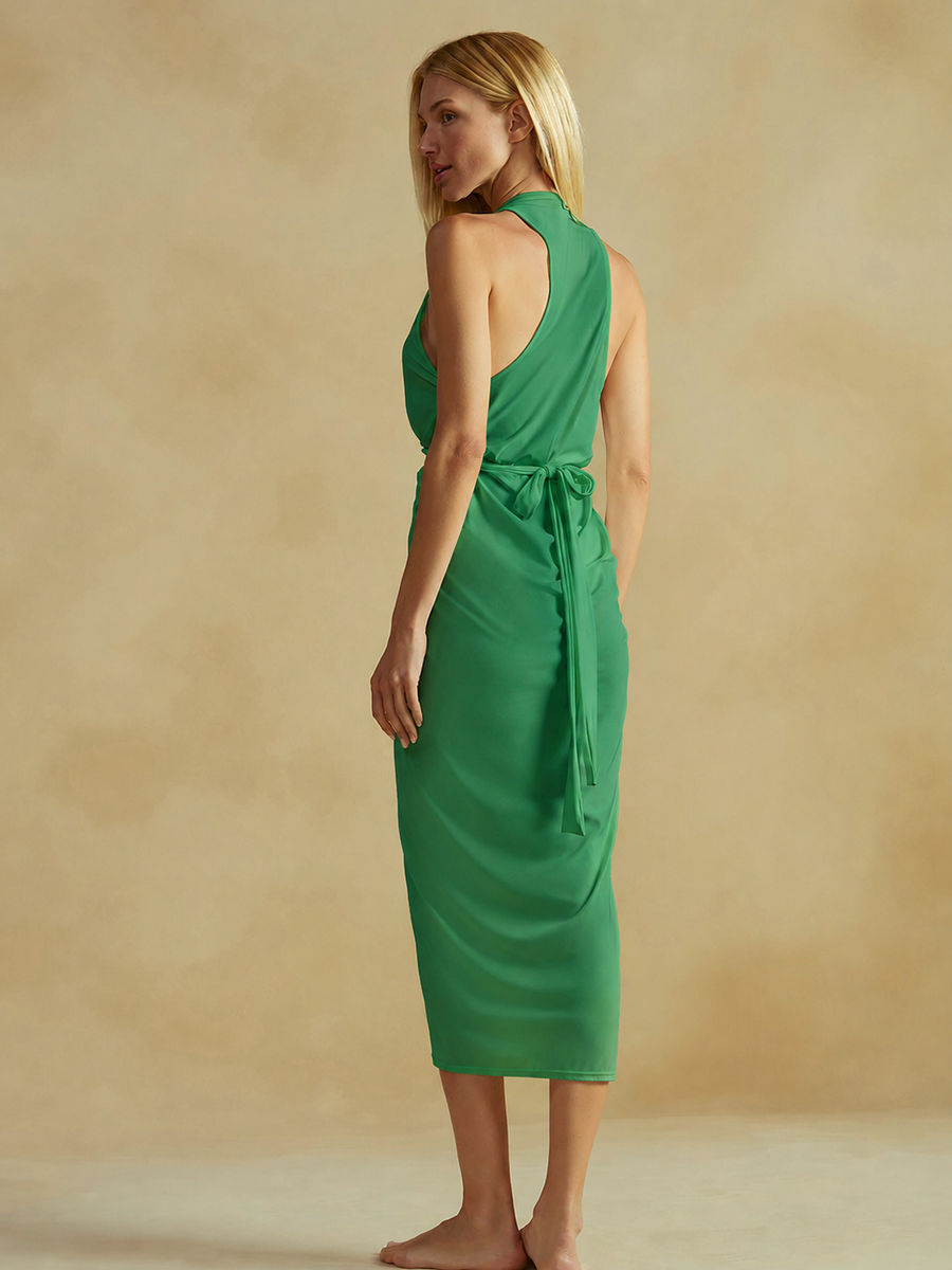 vestido midi green 16627 cia marítima