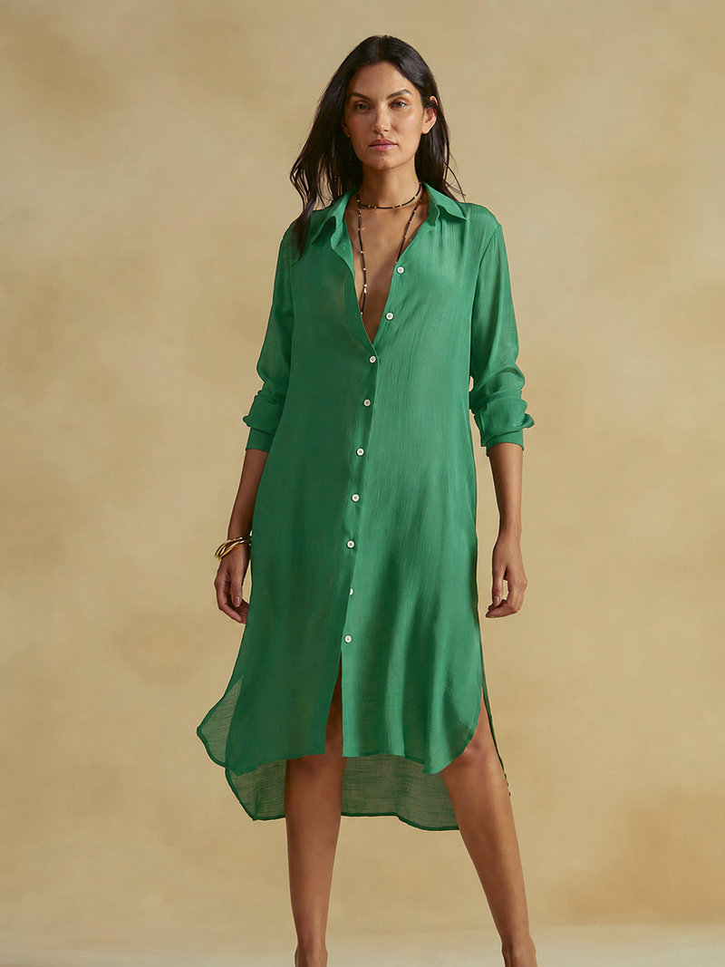 chemise longa verde militar 20622 cia marítima