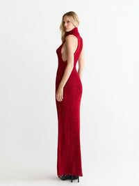 vestido tricot vermelho camila 0934 oásis resortwear