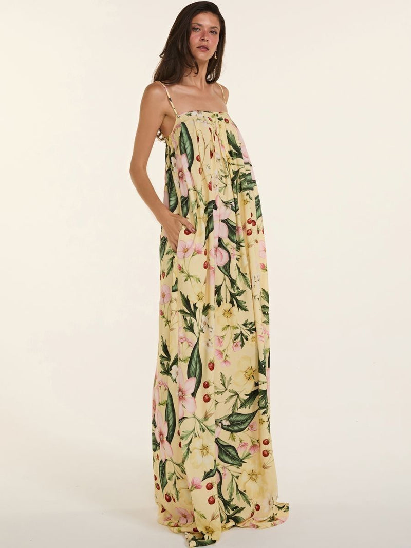 vestido longo vitoria floral sunny VE04 triya