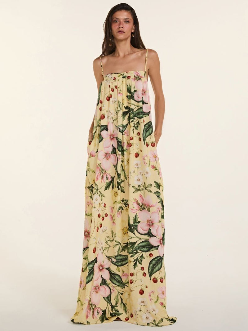 vestido longo vitoria floral sunny VE04 triya