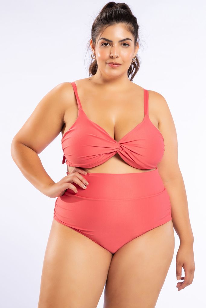 biquini plus size cintura alta rosa 44874 live