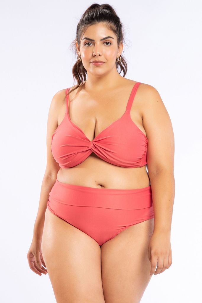 biquini plus size cintura alta rosa 44874 live