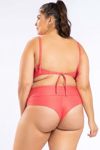 biquini plus size cintura alta rosa 44874 live