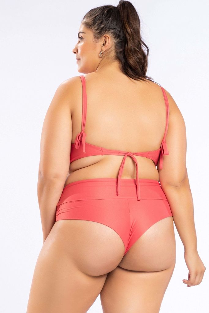 biquini plus size cintura alta rosa 44874 live