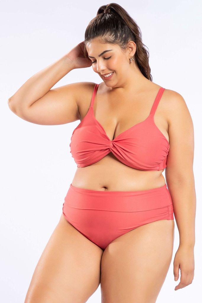 biquini plus size cintura alta rosa 44874 live
