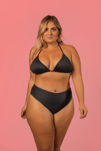 biquini plus size cortininha cintura alta preto 44876 live