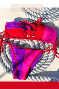 biquini faixa rosa e vermelho radassa 6852741 lua lua