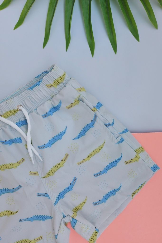 shorts infantil verde jacare 4049 mer bleu resort wear