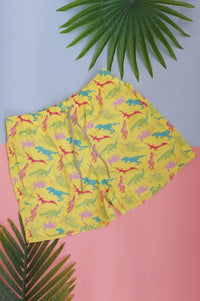shorts masculino amarelo dinossauro 5059 mer bleu resort wear