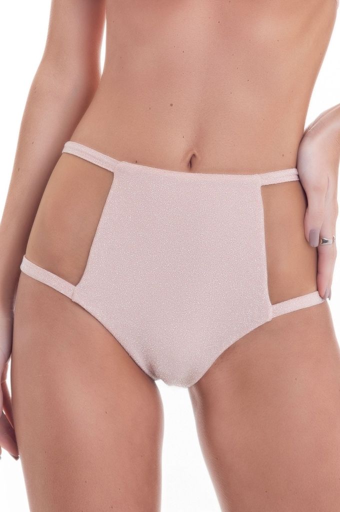 calcinha hot pants retro tule lurex rose 1038 sereia brasil