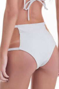 calcinha hot pants retro tule lurex prata 1037 sereia brasil