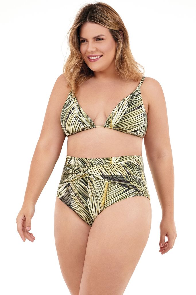 biquíni plus size cintura alta folhagem 2133102 new beach