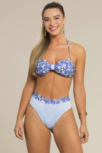 biquíni hot pant floral azul betânia 66495 banka panka