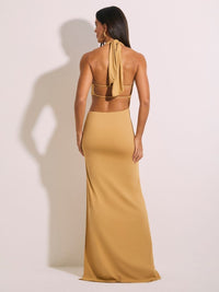 vestido longo fenda areia 6554700 r do sol