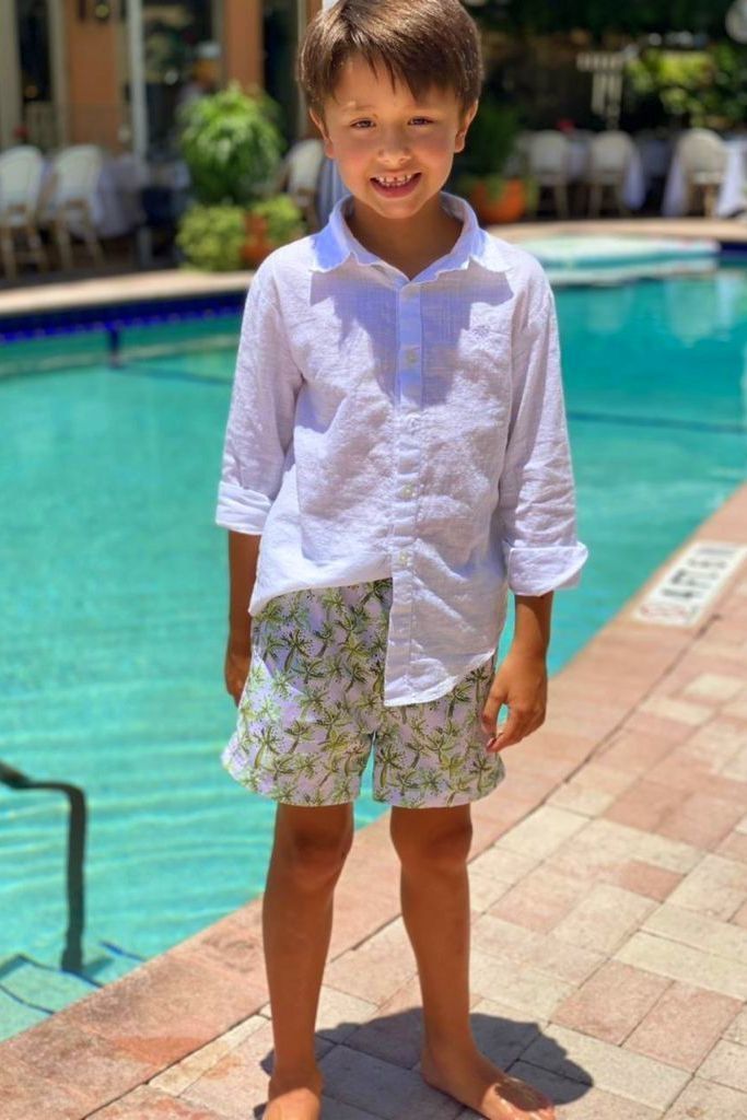 shorts infantil palms 17671 mer bleu