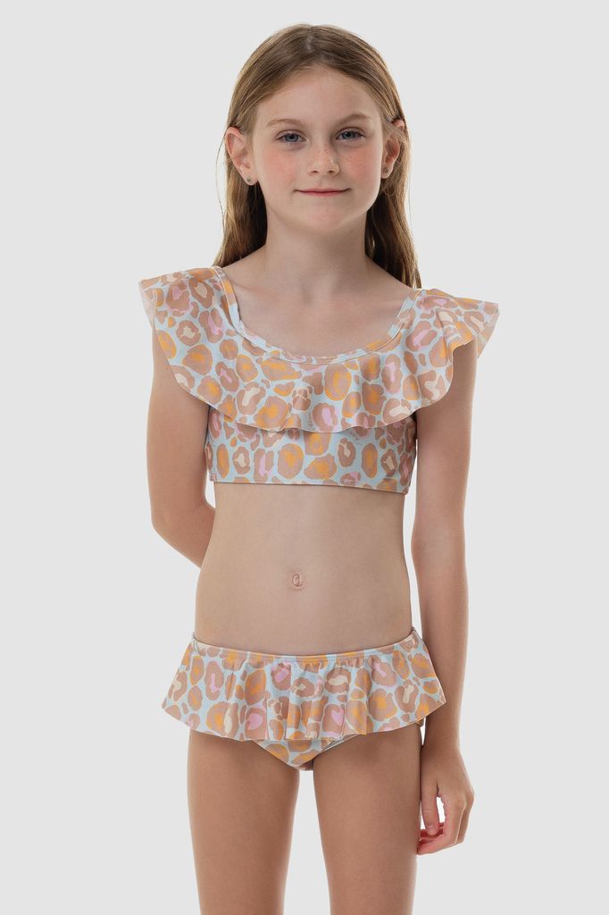 biquíni infantil onça babado 17398 mer bleu