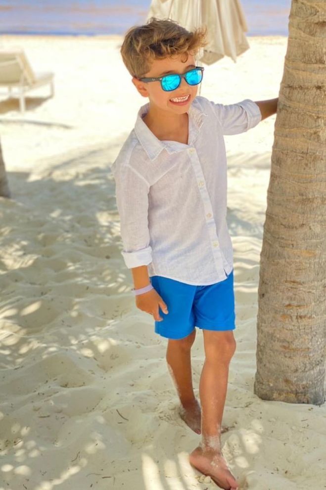 shorts infantil tactel azul 14861 mer bleu