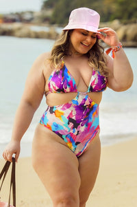 maiô plus size watercolor honolulu 12825 acqua rosa