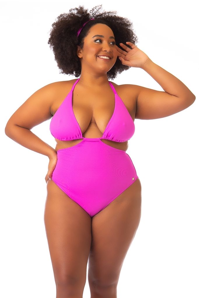 maiô plus size rosa honolulu 12825 acqua rosa