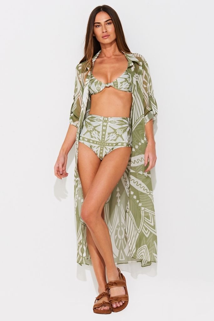 chemise longa seda bandana flower CM02 ysla