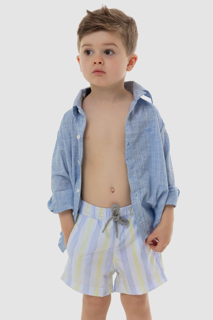 camisa infantil azul bebê 14595 mer bleu