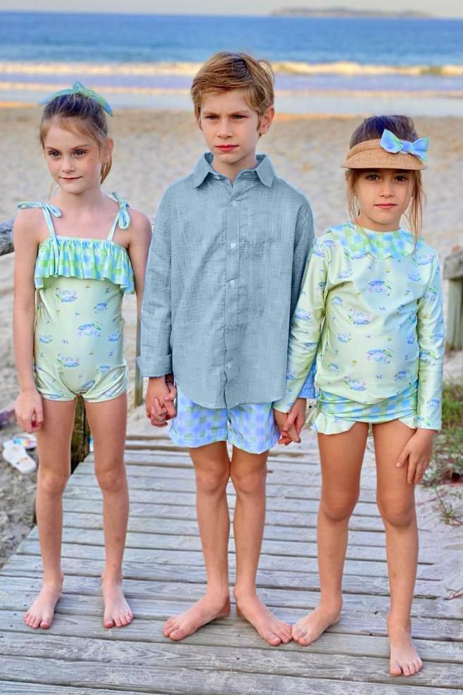 camisa infantil azul bebê 14595 mer bleu