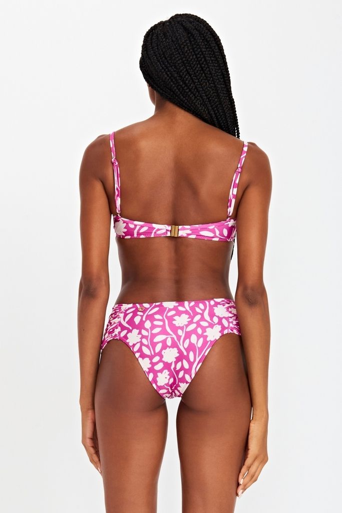 biquíni meia taça flora pink T04 ysla