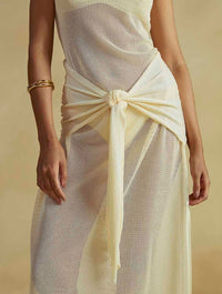 vestido midi tricot off white 20519 cia marítima
