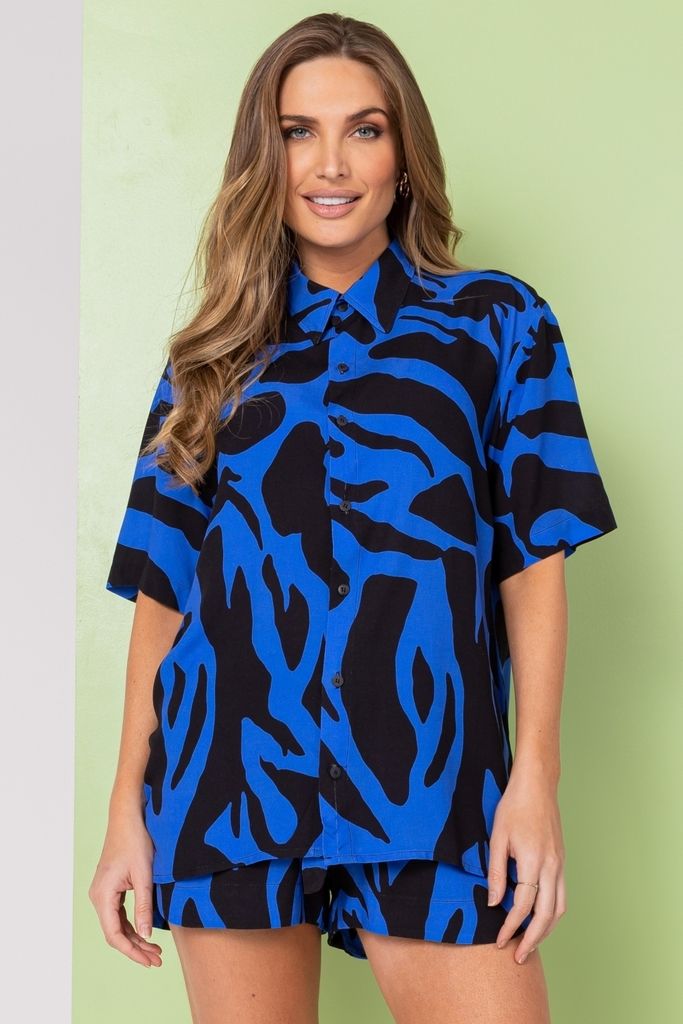 camisa tiger blue CAMTG8 feline