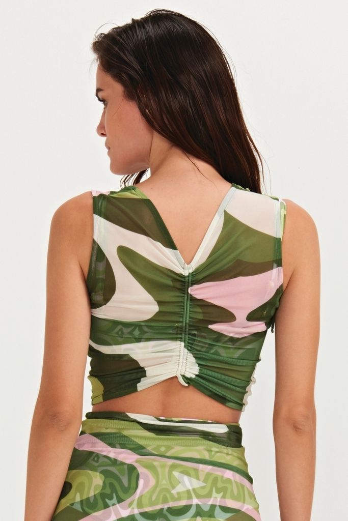 cropped tule iris retro waves CR05 triya
