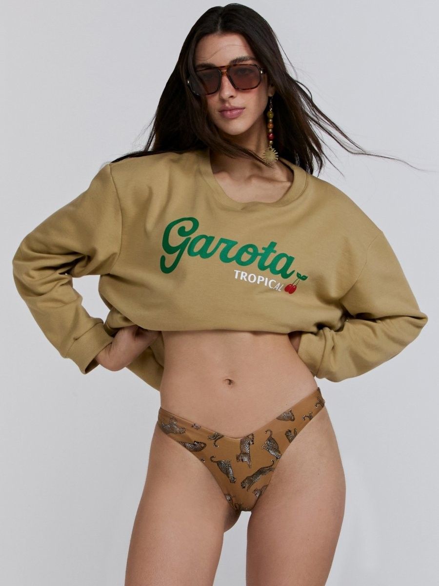 blusa moletom carina areia BL18 triya