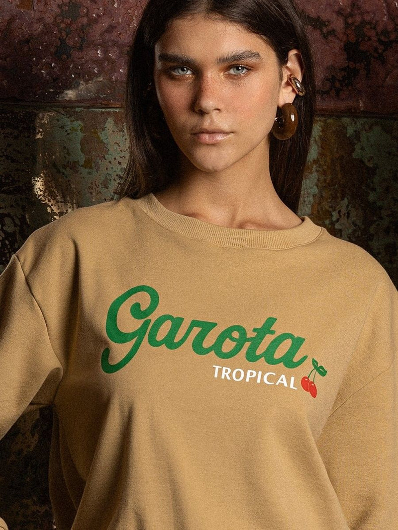 blusa moletom carina areia BL18 triya