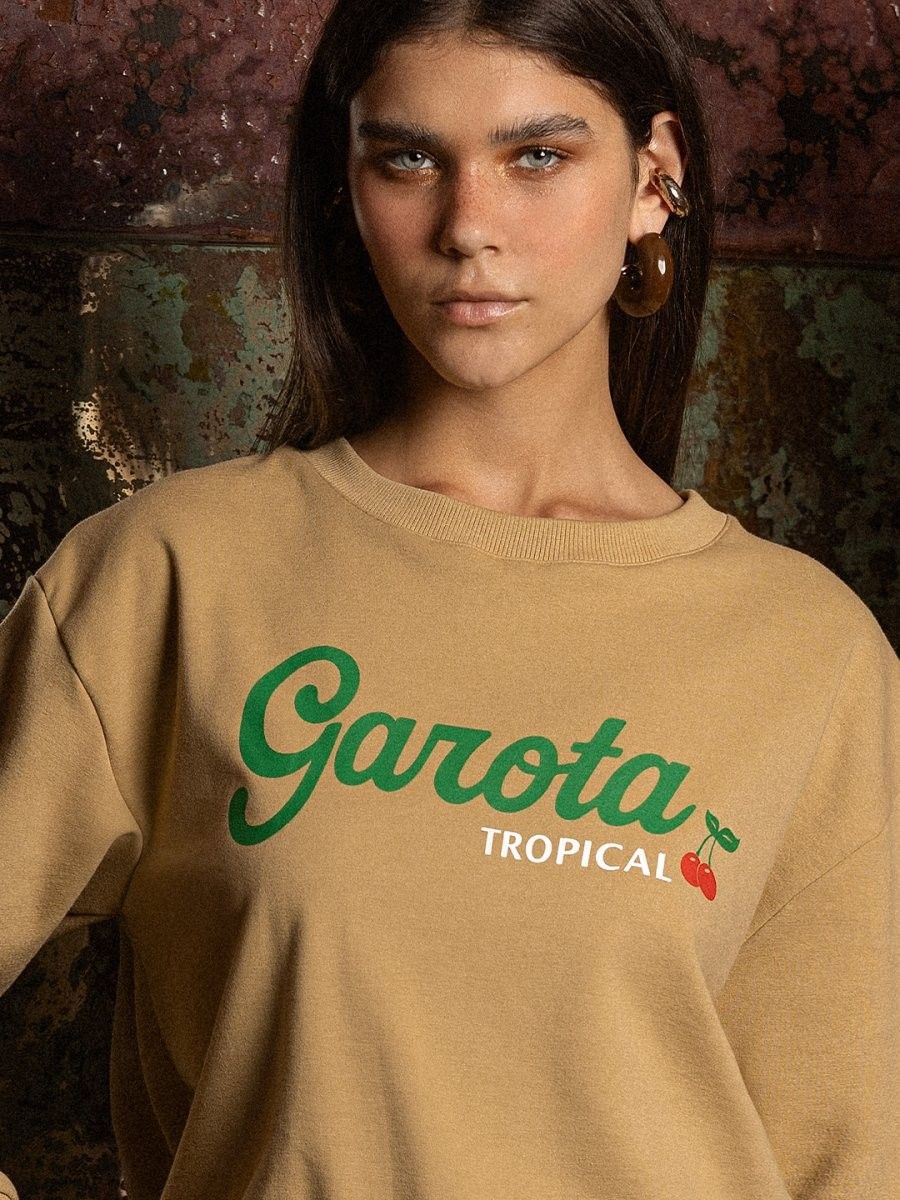blusa moletom carina areia BL18 triya