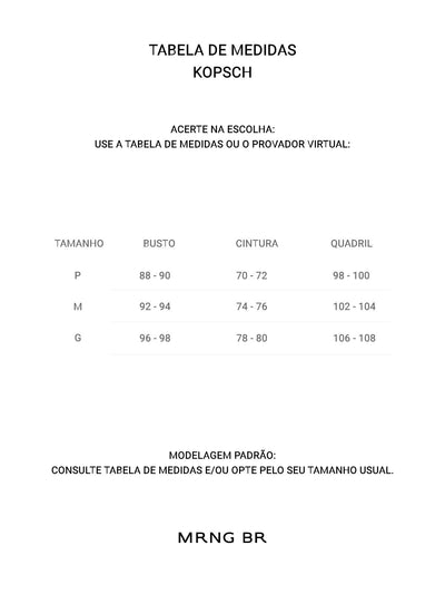 Tabela de medidas