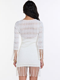 vestido curto maite off white VE03 triya