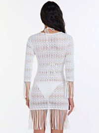 vestido curto maite off white VE03 triya