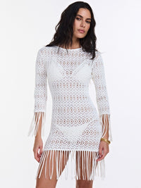 vestido curto maite off white VE03 triya